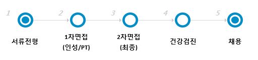 서류전형 인성/직무능력검사 1차 면접(실무) 최종면접(임원) 건강검진